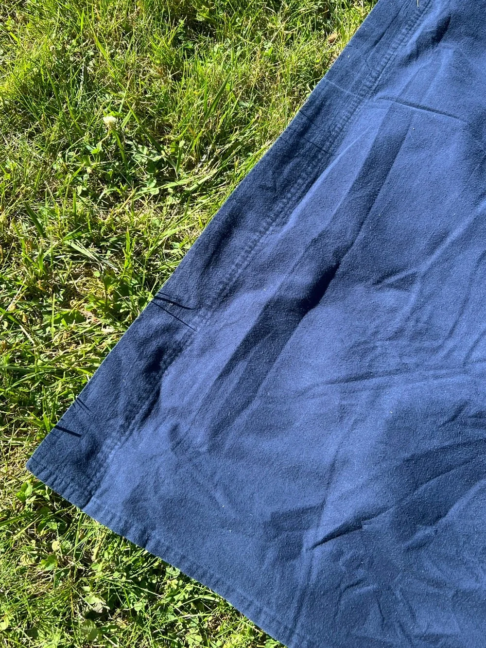 King Top Sheet Franco Cotton Flannel Navy Blue